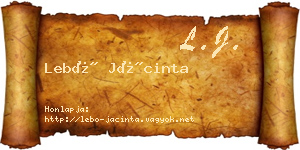 Lebó Jácinta névjegykártya
